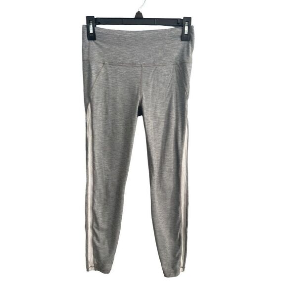 Athleta Women’s Small Workout Gym Gray with white mesh Leggings - Picture 1 of 14